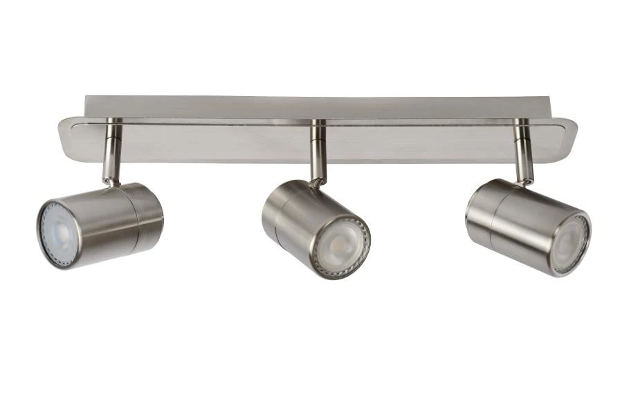 Lucide LENNERT - Plafondspot - LED Dimb. - GU10 - 3x5W 3000K - Mat chroom - uit
